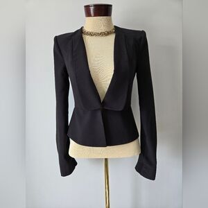 BCBGMaxAzria Black Fitted Avant Guard Tux3do Blazer. Size XXS